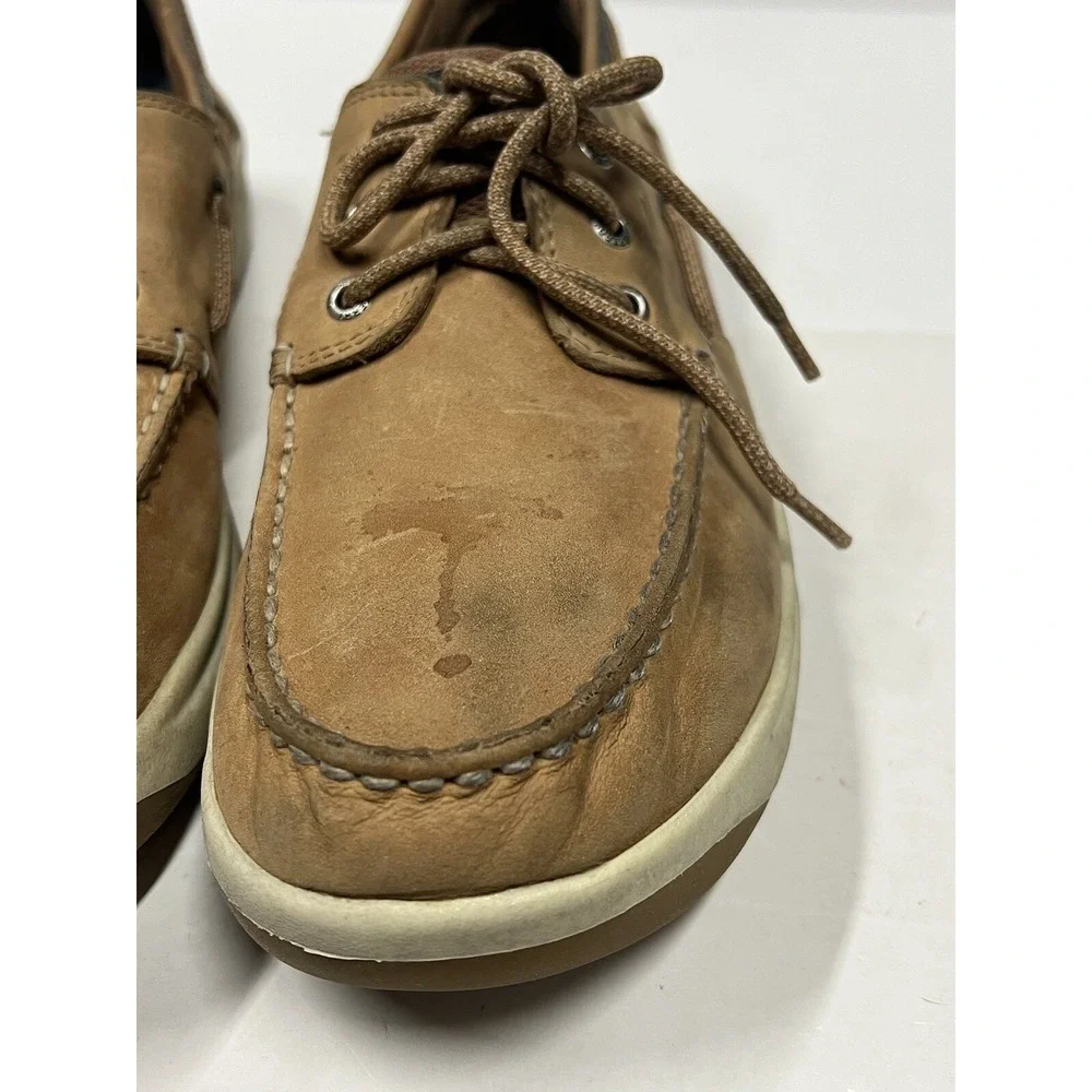 Sperry Top-Sider Men's Convoy 3-Eye‎ Linen Boat Shoes STS17627 Leather Size 13
